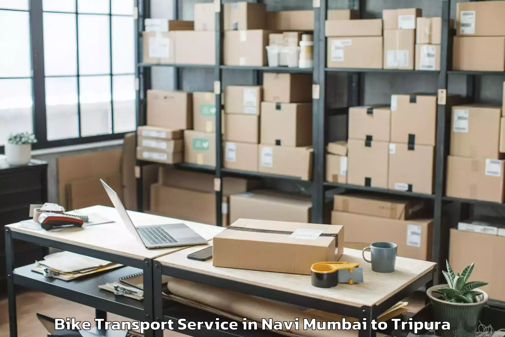 Hassle-Free Navi Mumbai to Manughat Bike Transport